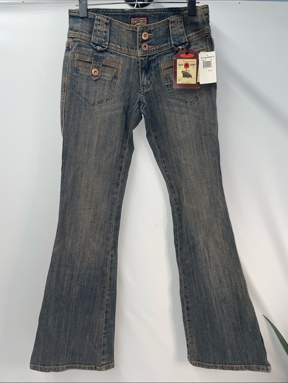 Z. CAVARICCI VINTAGE LOW RISE WIDE BOTTOM JEANS FTL-07-196